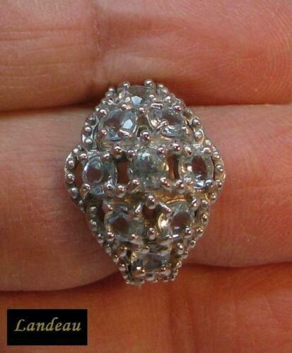 8.4 ct natural gems multi stones sky blue topaz sterling silver ring (6)