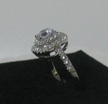 Lab Created 3.4 ct White Sapphire Paved Ring 4.75-5-6.5-6.75-7.5-7.75-8