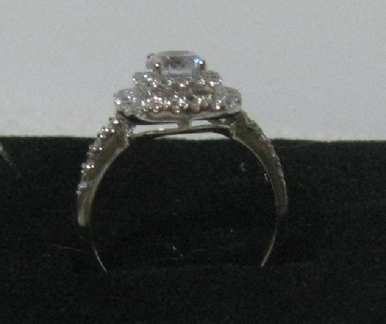 Lab Created 3.4 ct White Sapphire Paved Ring 4.75-5-6.5-6.75-7.5-7.75-8