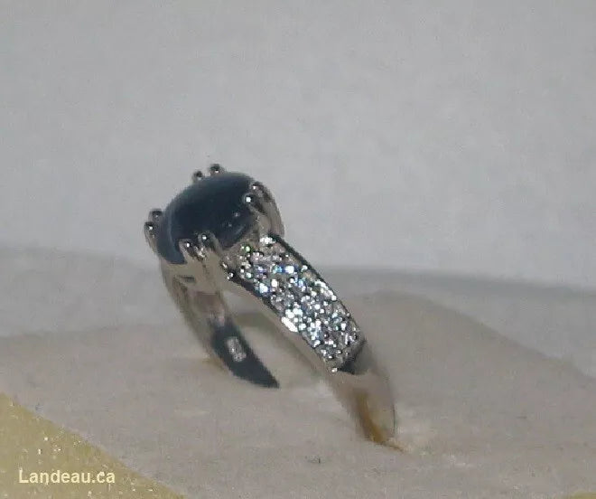 1.4 ct natural gems 6 Rays Star Sapphire Silver Ring ( 6 )