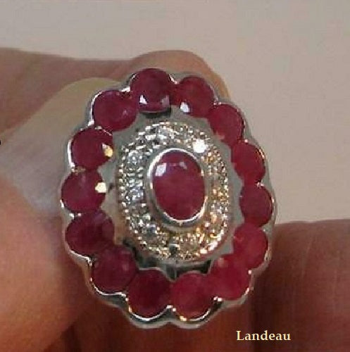 8.8 ct natural gems blood red ruby gold on sterling silver earrings