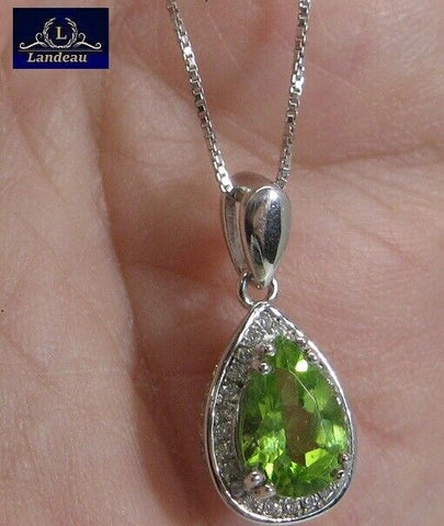 6.4 ct natural gem peridot gold on sterling silver pendant