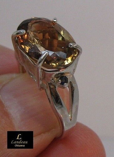 8.04 ct natural gems whisky topaz- sapphire gemstone ring (7)