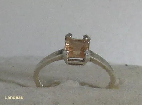 1.1 ct GENUINE royal imperial topaz sterling silver ring 