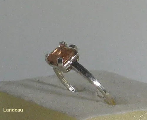 1.1 ct GENUINE royal imperial topaz sterling silver ring (7.5)