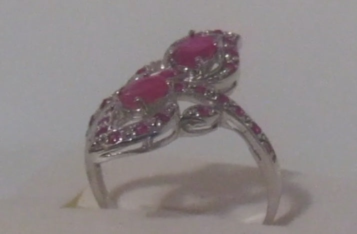 4.6 ct natural gems unique red ruby gold on sterling silver ring (9)