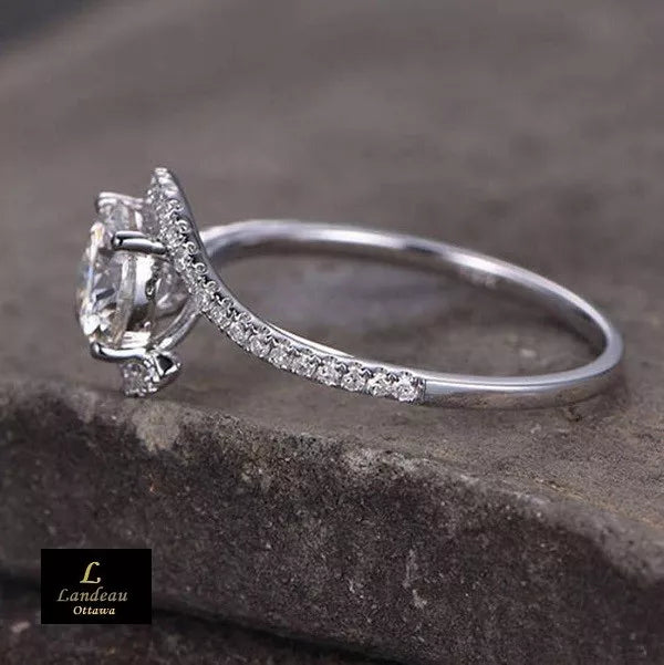 Lab Created 2.40 Ct White Diamond Engagement - Promise Ring (7.5)