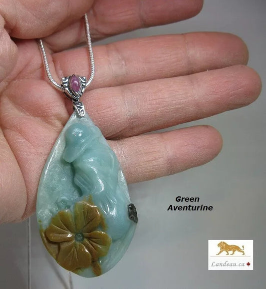 Heart & Carved Pendants & Necklace