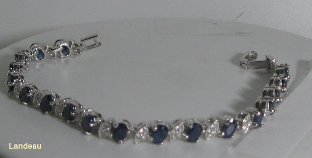 18 ct natural gems oval blue sapphire gemstone gold on s. silver