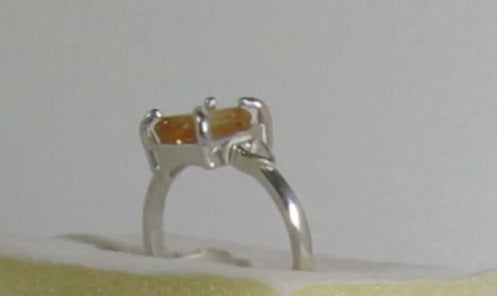 2.5 ct GENUINE royal imperial topaz sterling silver ring (6.5)