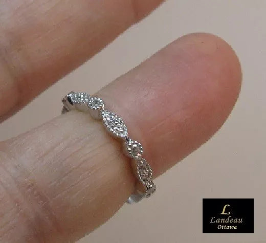 Lab Created ring 1.2 ct white diamond sterling silver promise ring (4.5)