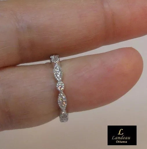 Lab Created ring 1.2 ct white diamond sterling silver promise ring (4.5)