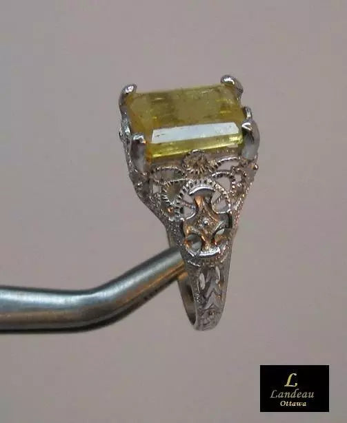 3.35 ct GENUINE royal imperial topaz s silver ring (5.5)
