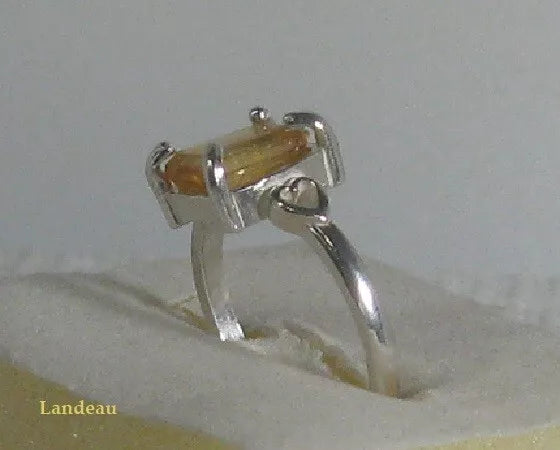 2.5 ct GENUINE royal imperial topaz sterling silver ring (6.5)