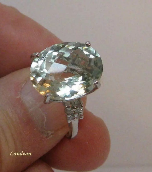 6.31 ct natural gem amethyst gold on sterling silver ring (8)