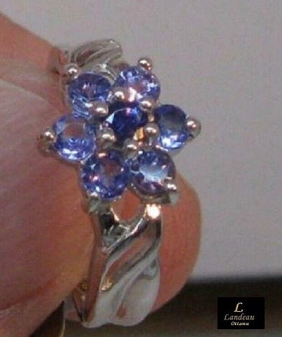 tanzanite flower ring size 6.75