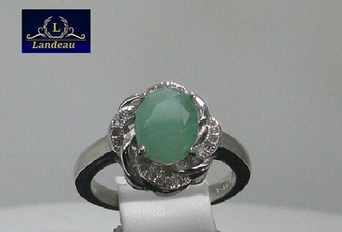 2.8 ct natural gem emerald gold on s. silver ring excellent quality (6)