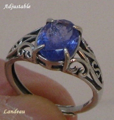 tanzanite adjustable ring