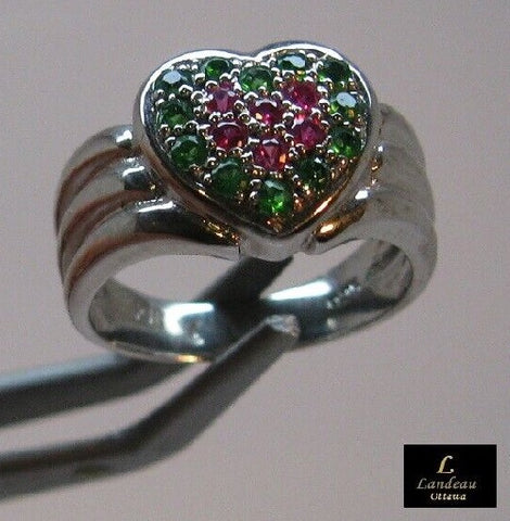 emerals ruby heart ring